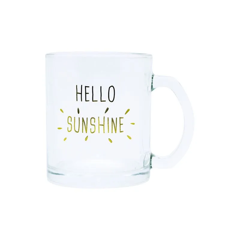 Caneca de Vidro para Chá/Café/Cerveja/Suco - Hello Sunshine