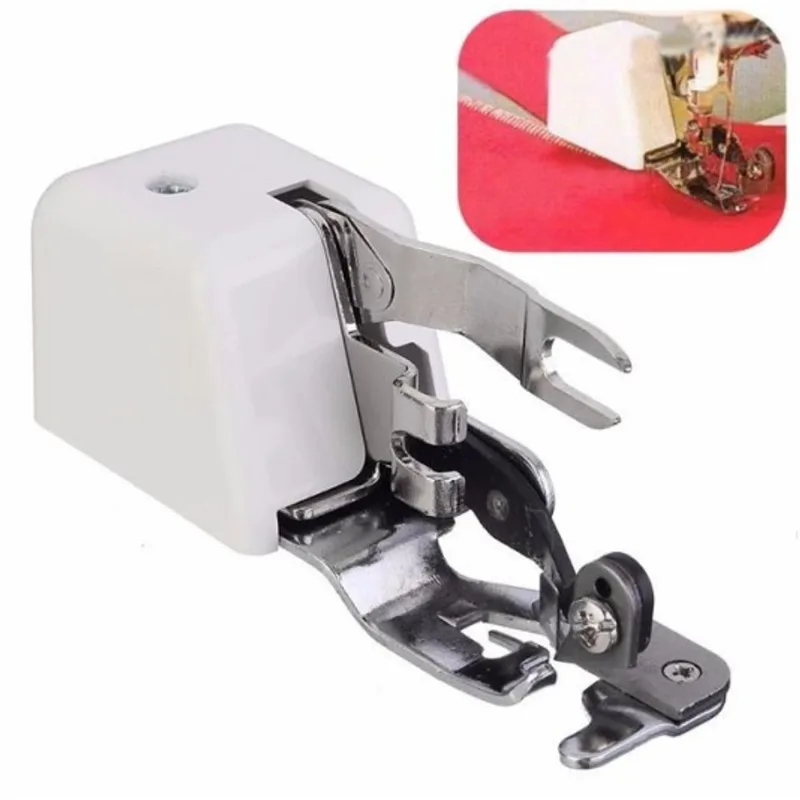 Calcador Overlock Com Refilador De Tecido Para Máquina Doméstica Cy-10