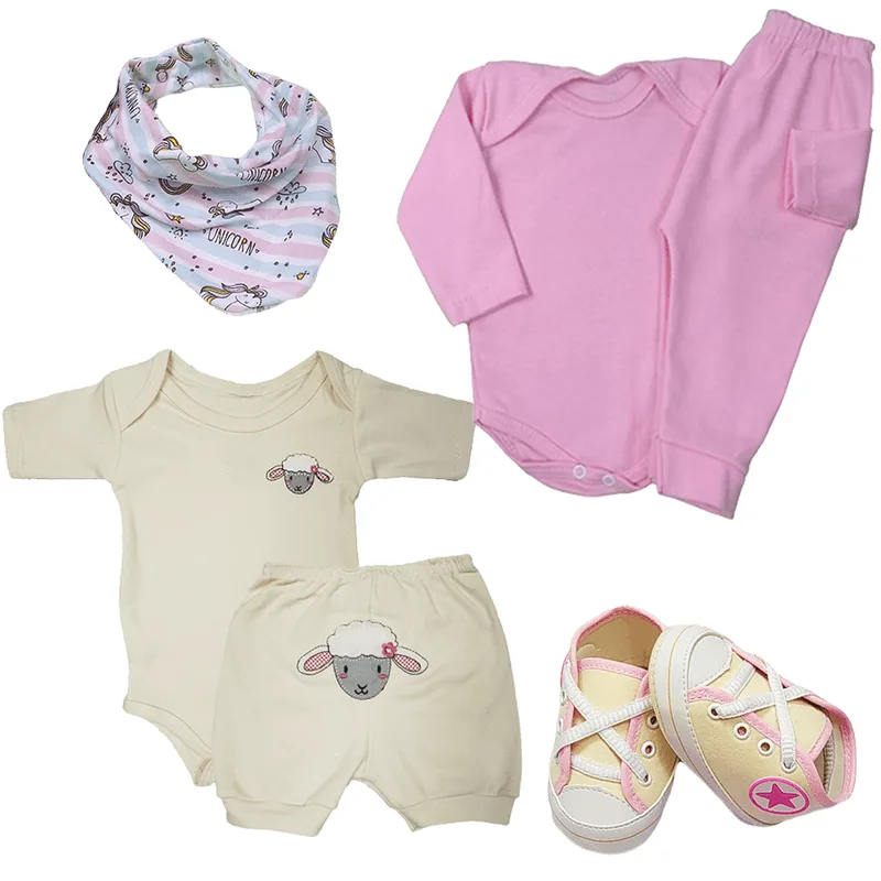Kit Roupinha De Bebê 6 Pçs Lindo Estiloso Confortável Barato