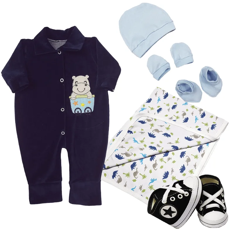 Kit 6 Pçs Presente Saída De Maternidade Menino E Menina