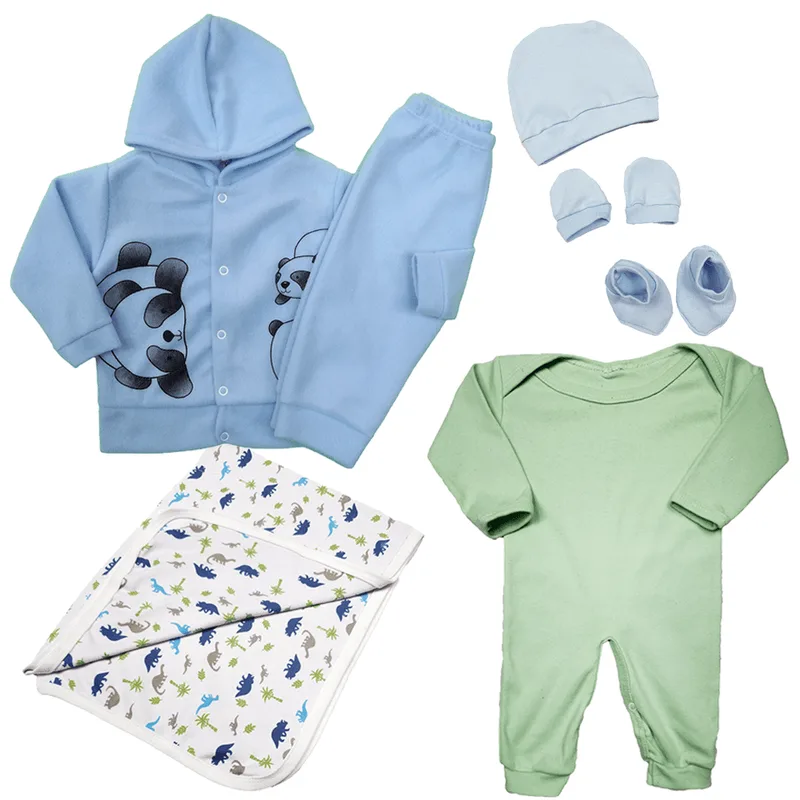 Kit 7 Peças Roupa Para Bebê Conjunto Soft Barato E Estiloso