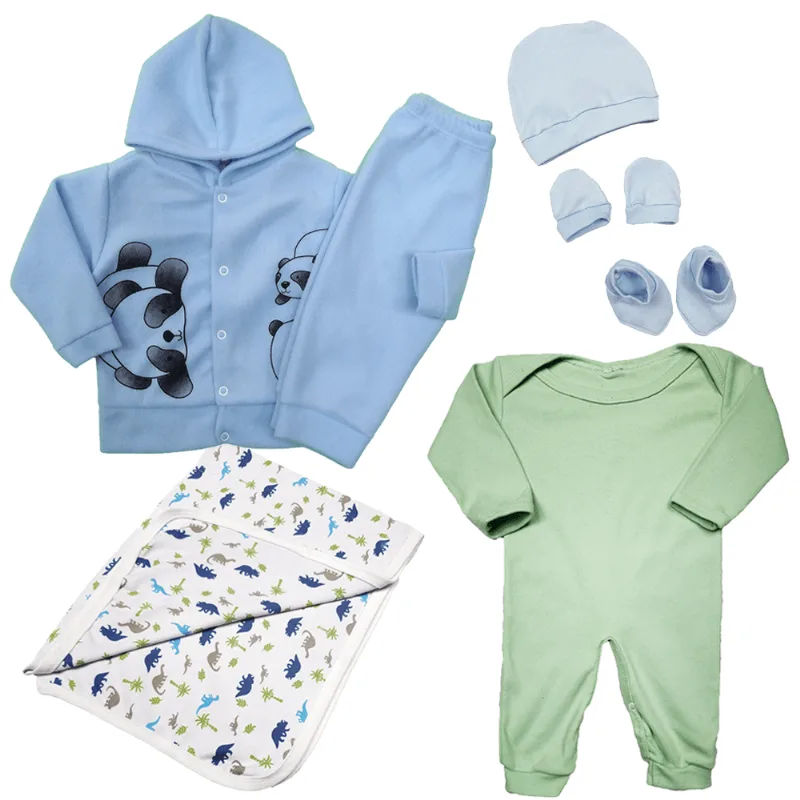 Kit 7 Peças Roupa Para Bebê Conjunto Soft Barato E Estiloso