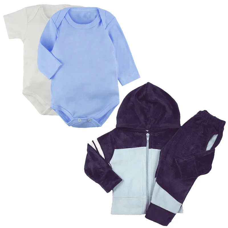 Conjunto E Body Maternidade Kit 4 Pçs Roupa Para Bebê Lindo