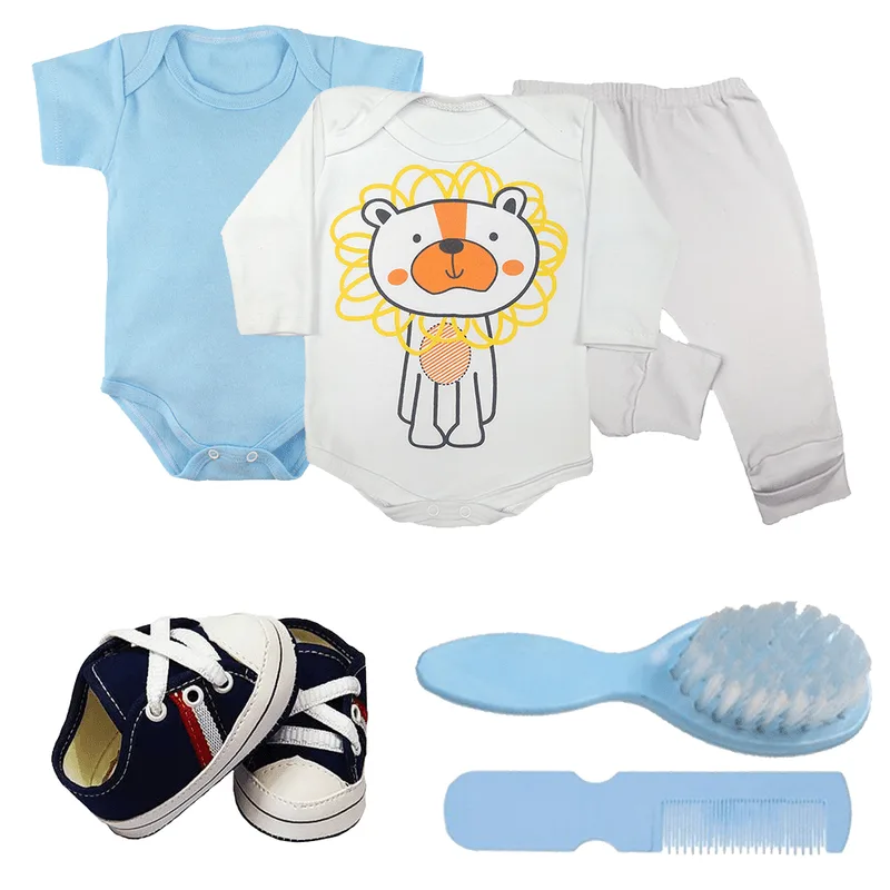 Kit 6pç Roupa De Bebê Masculino Feminino Barato Maternidade