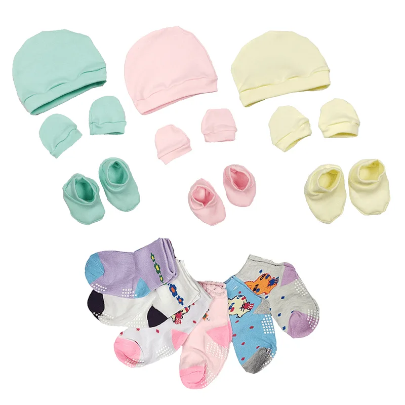 Kit Roupas De Bebê 15 Peças Kit Touca Sapatinho Luva E Meias