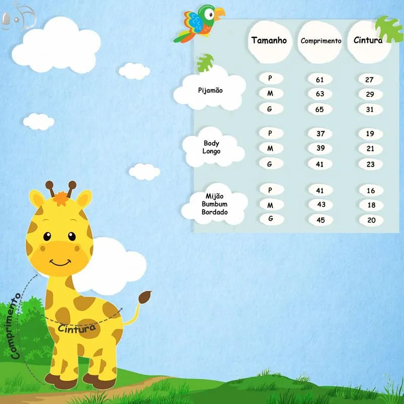 Kit Roupas de Bebê 6 Pçs Pijamão Body e Mijão Bumbum Bordado