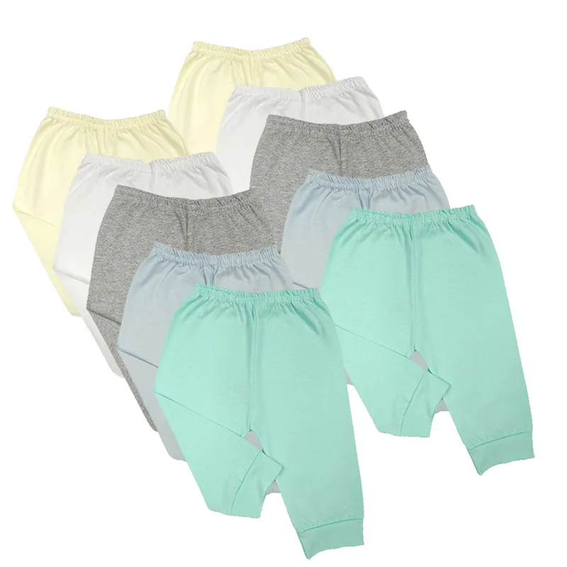 Kit Roupa de Bebê 10 Peças Calça Mijão Malha Liso Pé Aberto