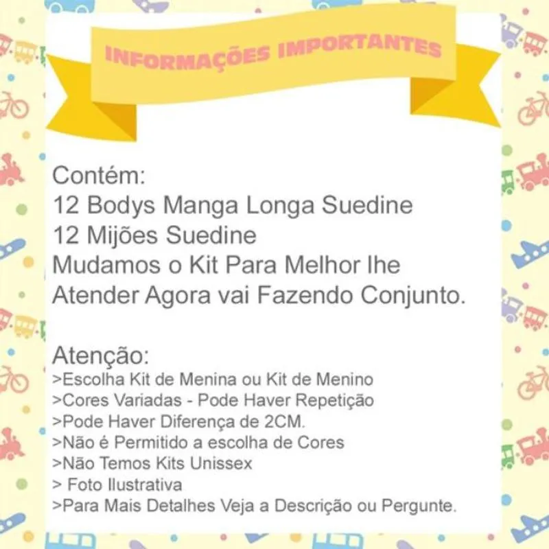Kit Roupa De Bebe 24 Peças Body Manga Longa E Mijão Sem Pé