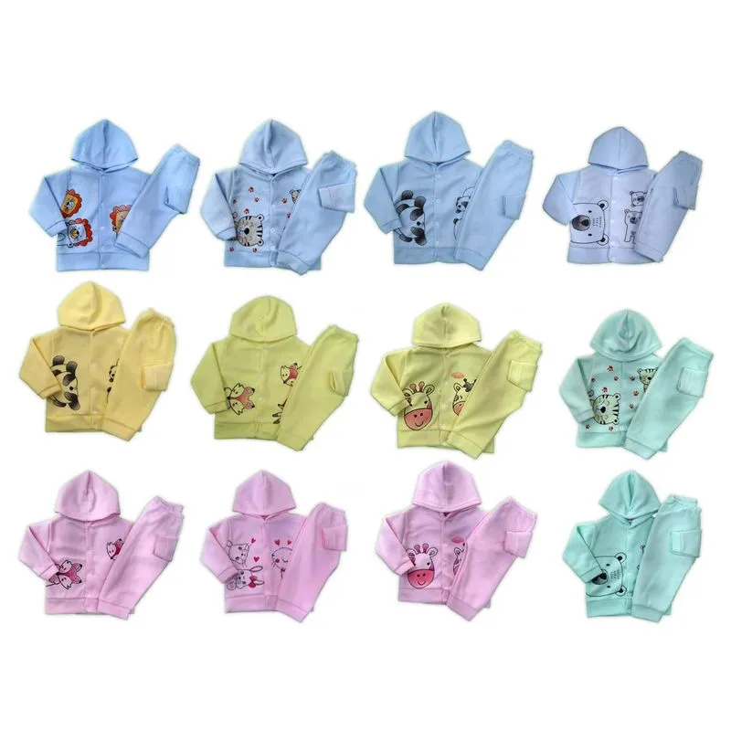 Kit 3 Conjuntos Bebê Soft Com Capuz Peluciado Inverno P ao G