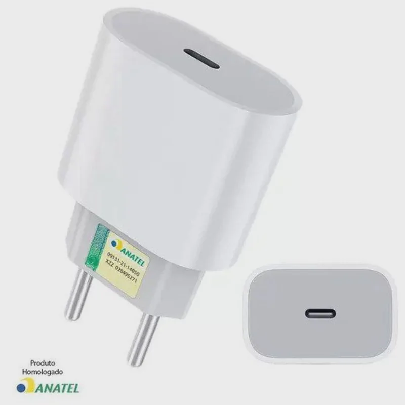 Fonte Carregador 20W Turbo Fonte usb-c Compatível Todos smartphones - inova