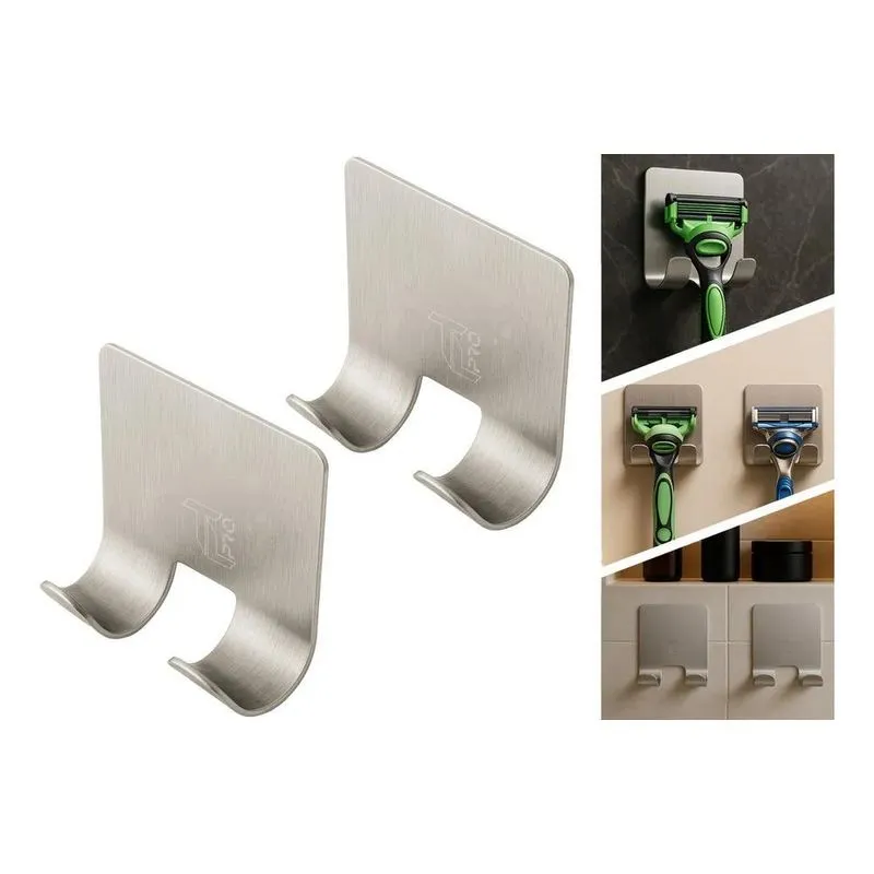 Kit Suporte Porta Aparelho Gilete Toalha Organizar Aço Inox