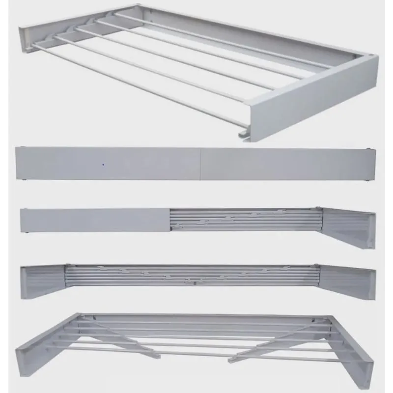 Varal Magico 4 Varetas Aluminio 50cm - Dobravel Branco