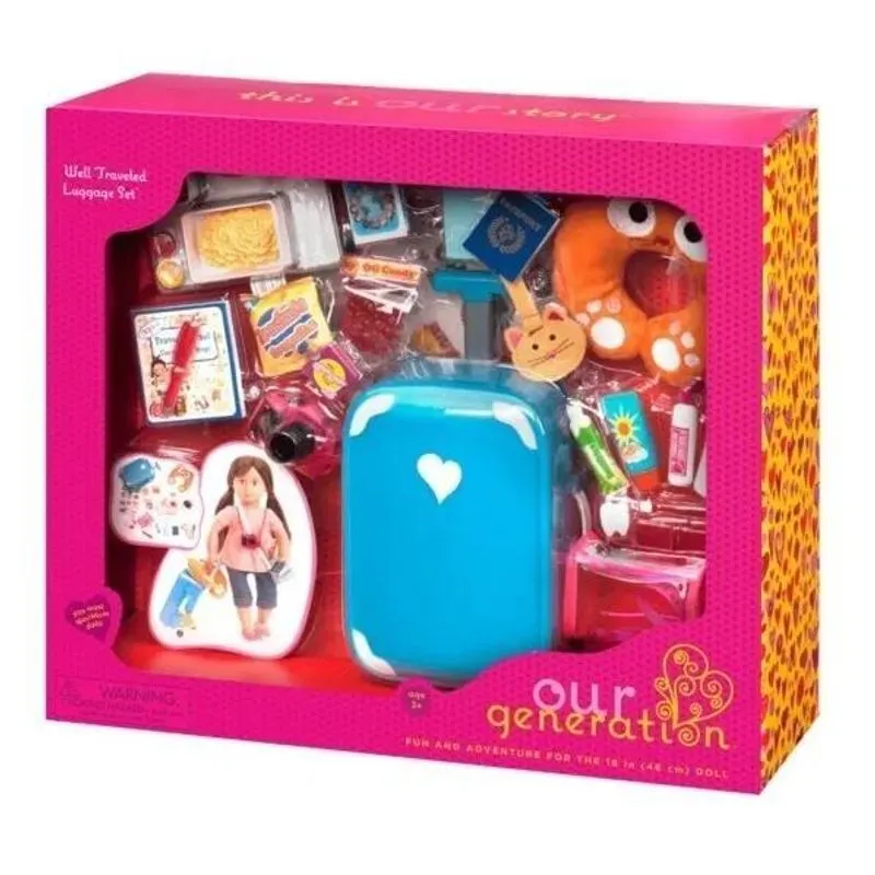 Kit Grande Our Generation Well Traveled Luggage Set