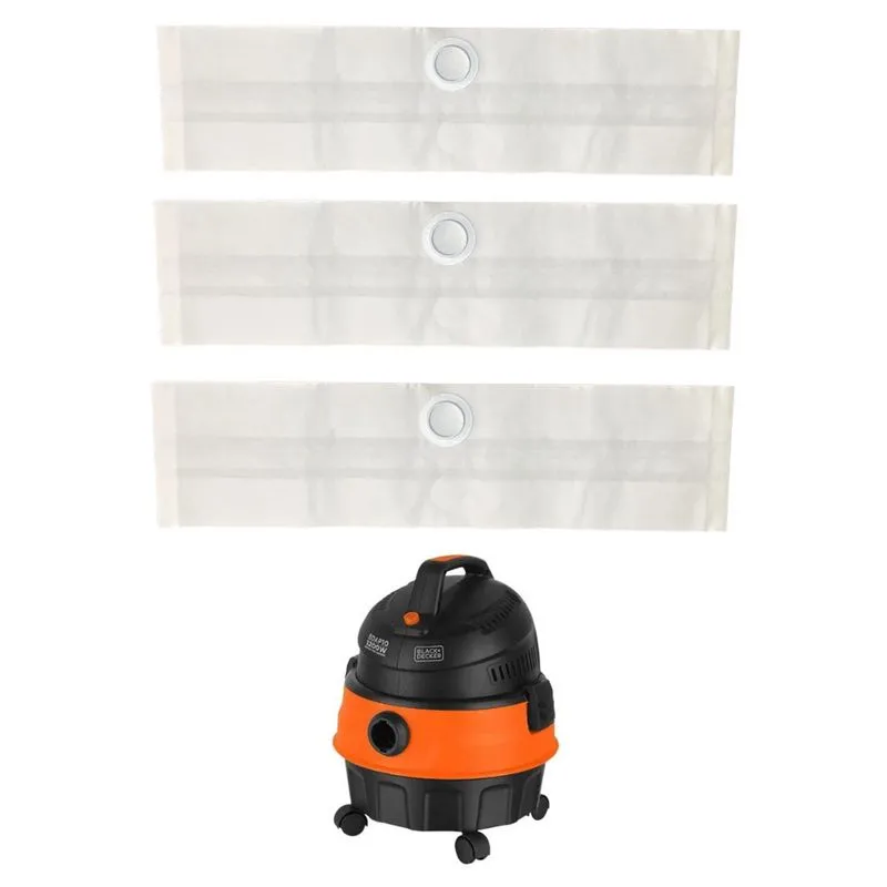 Saco do Aspirador de Pó Black&Decker BDAP10 Refil Compatível - Kit c/03 Coletor Descartável Robusto