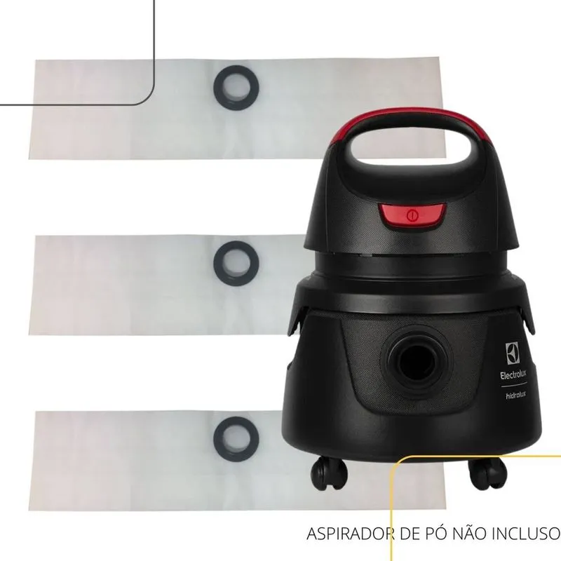 Coletor de Pó Aspirador Electrolux Hidrolux awdfs Refil Descartável Kit c/03 Un