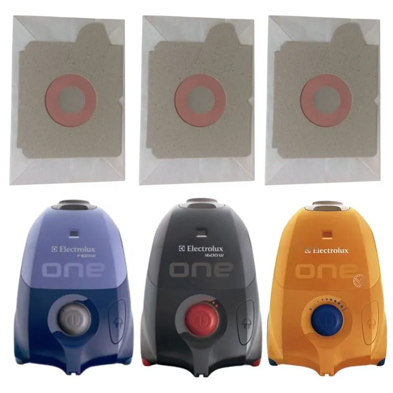 Kit 03 Sacos Para Aspirador De Pó Electrolux Descartável One 1400W / One 1600W / One Maxx Refil Compatível Eletrolux