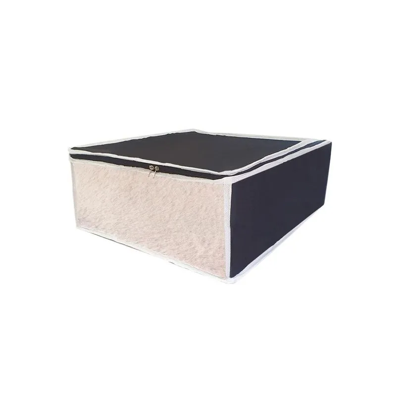 Organizador De P Nylon 40x40x11 Preto Edredom Lençol Toalhas
