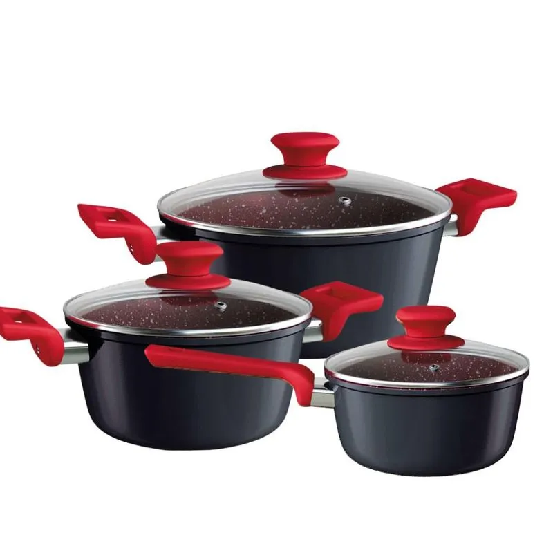 Conjunto de Panelas Fogão Indução 3 Pcs Antiaderente Ceramico Colorstone Titanio