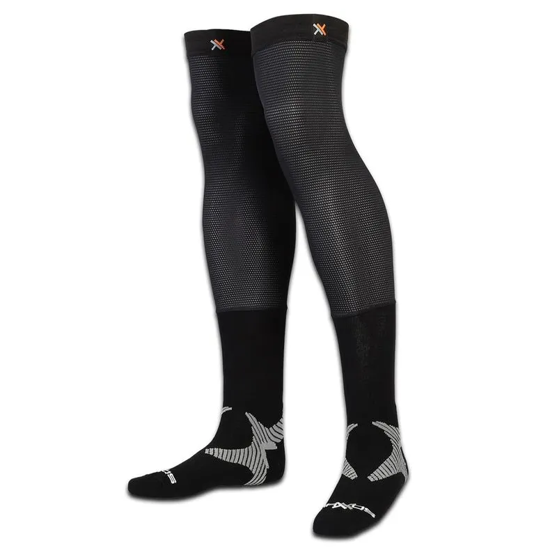 Meiao meia motocross mattos racing brace pro preto cinza p/m