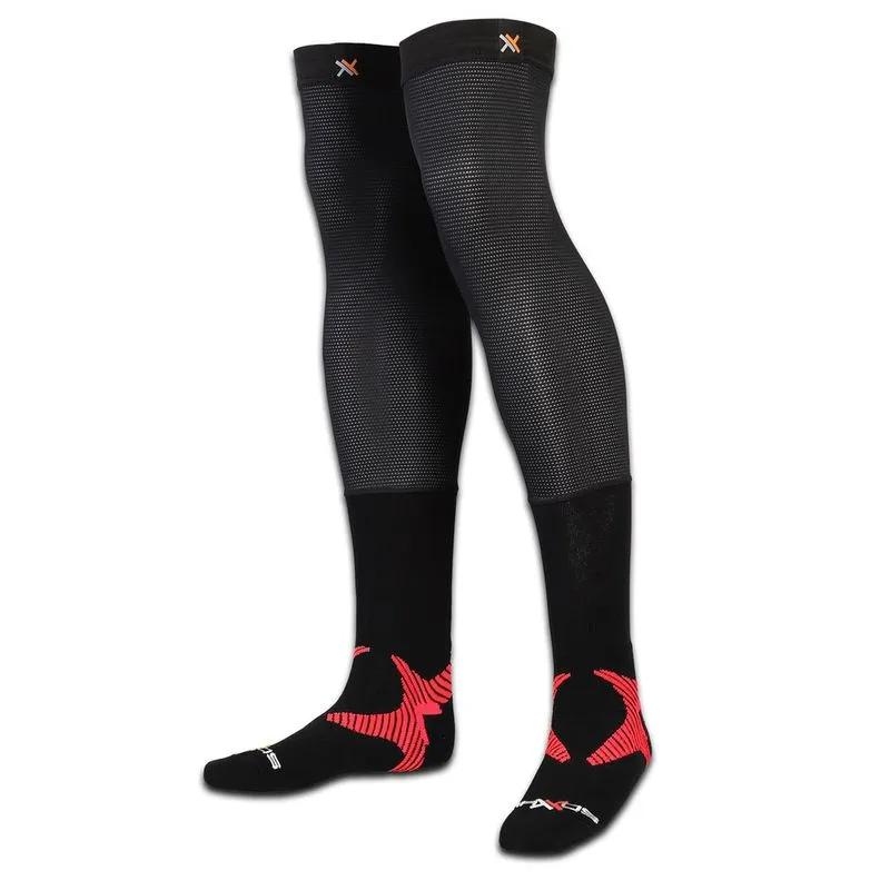 Meiao meia motocross mattos racing brace pro preto verme p/m