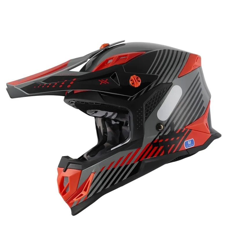 Capacete trilha mattos racing atomic vermelho cinza tam 58