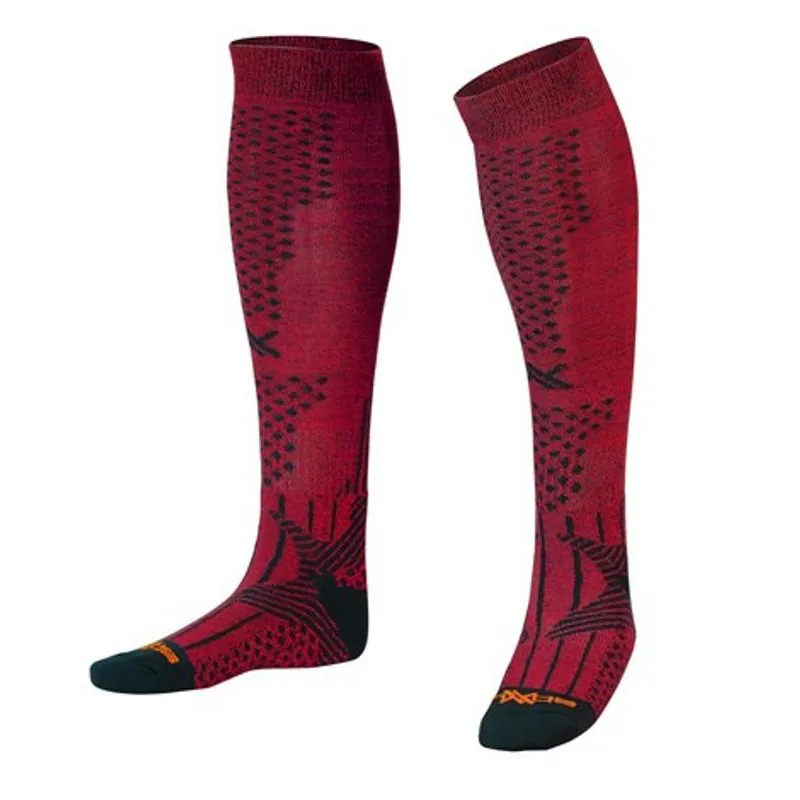 Meia motocross mattos racing mx 2 preto vermelho g/gg