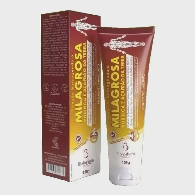 Kit 6 Potes Pomada Milagrosa Para Massagem 150g Bio Instinto