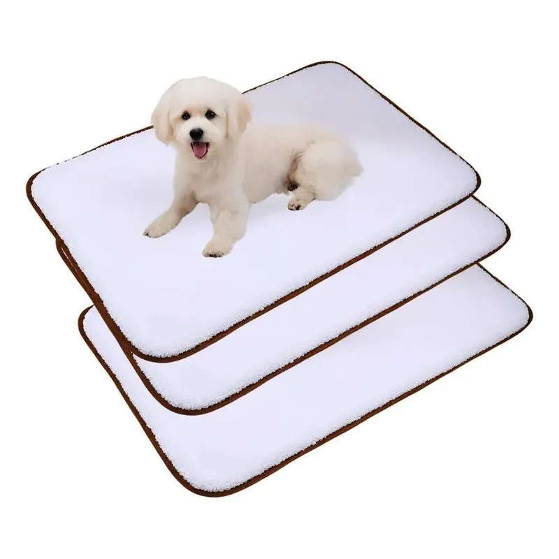Vila Flor Pee Dog Grande Cor Branco Kit 3 Tapetes Higiênicos