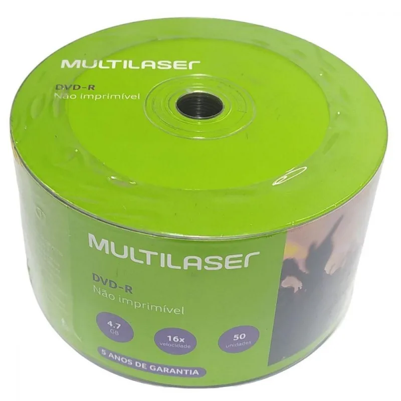 Dvd-r Multilaser Tubo C/ 50 Dvds