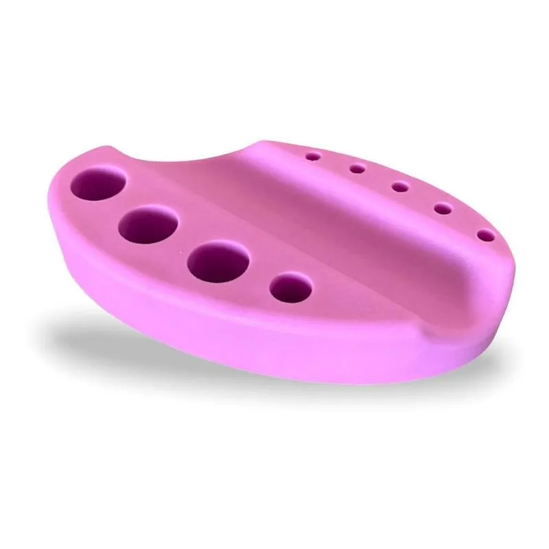 Suporte Base Dermógrafo Batoque E Tebori Em Silicone Rosa