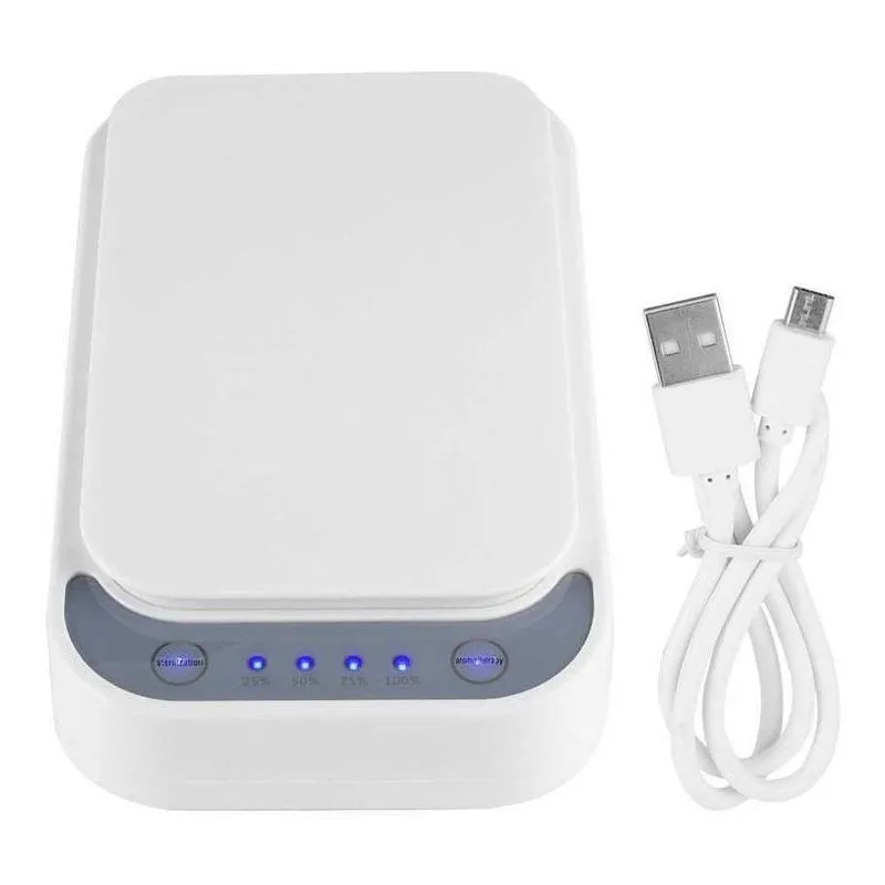 Esterilizador UV e Carregador Indução e USB Celular Máscara