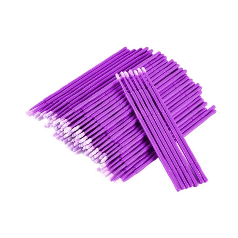 Aplicador Microbrush Bastão Extensão Cílio Sobrancelha Lilás