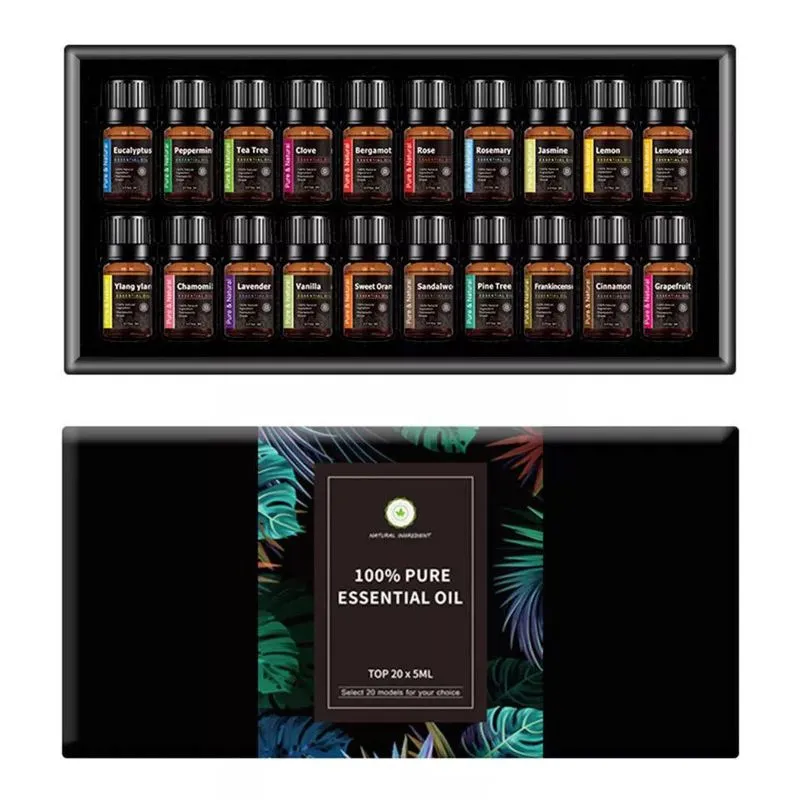 Estojo 20x5ml Óleo Essencial 100% Puro Orgânico Terapêutico