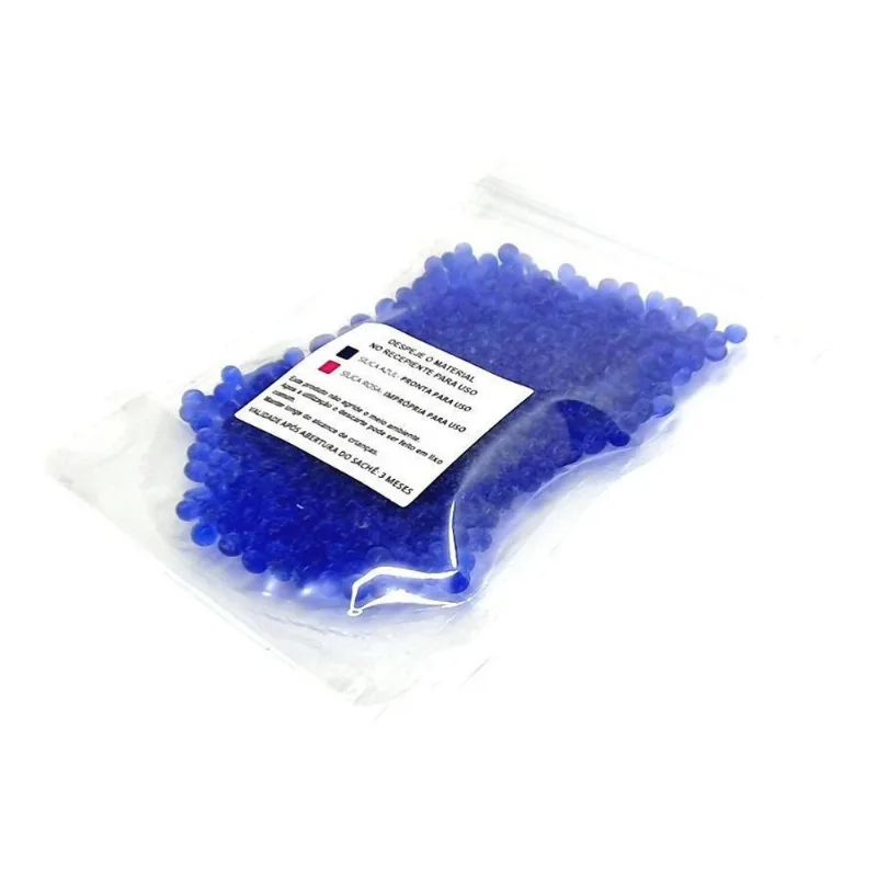 Pacote Silica Gel Desumidificadora Azul 50 Gramas