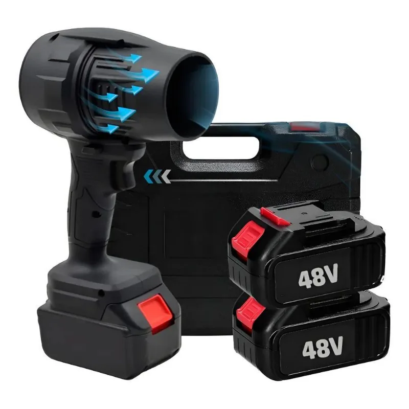 Soprador De Folhas Turbo Portátil 48v 2 Baterias E Maleta