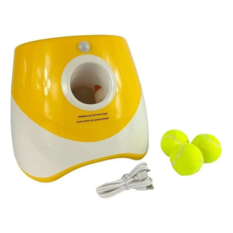 3x Lançador Automático De Bolinha Para Cães - Inclui 3 Bolin