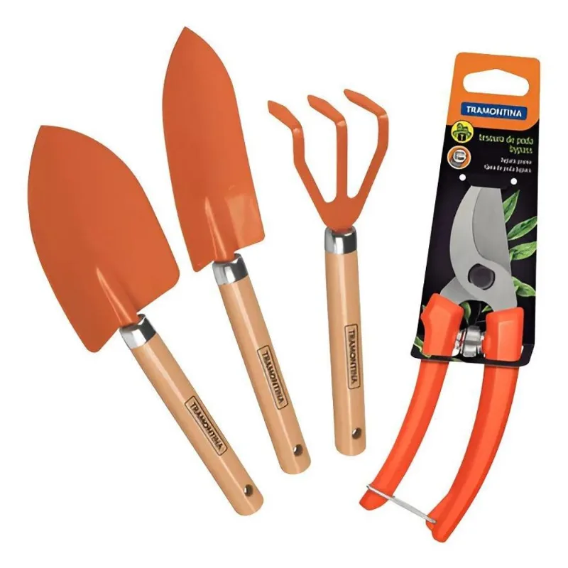 3x Kit Para Jardinagem Com 4 Peças - Tramontina