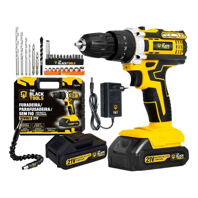 Parafusadeira Furadeira De Impacto Profissional Modelo Tb-21