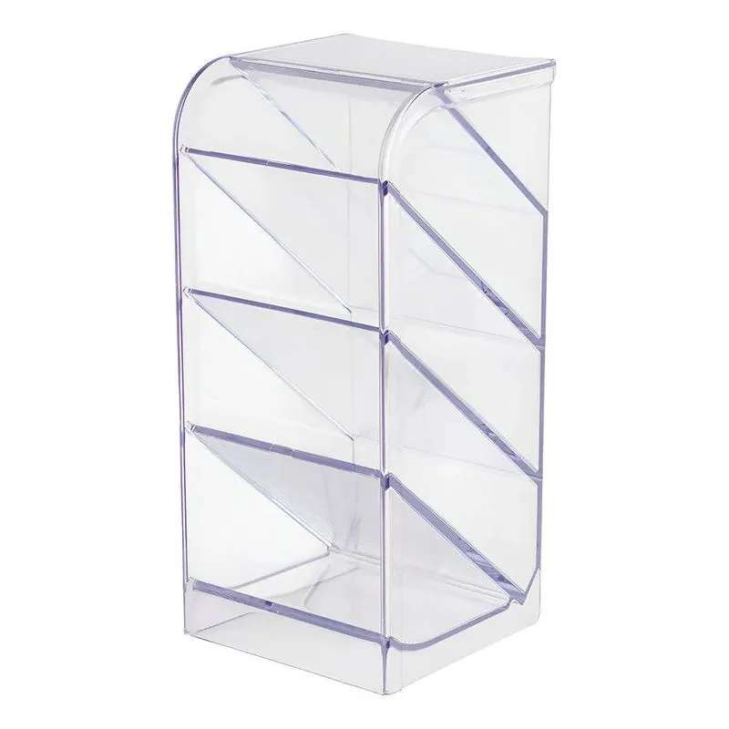 Porta Caneta Lápis 4 Divisórias Diagonal Cores Pastéis