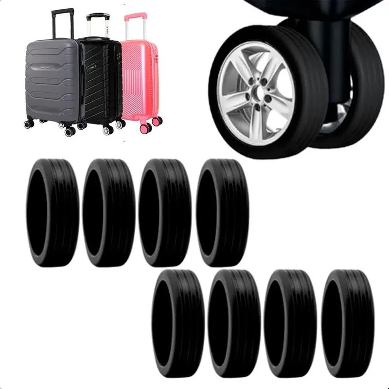 Capa Para Roda De Mala Kit Com 8 Rodinha Silicone Resistente