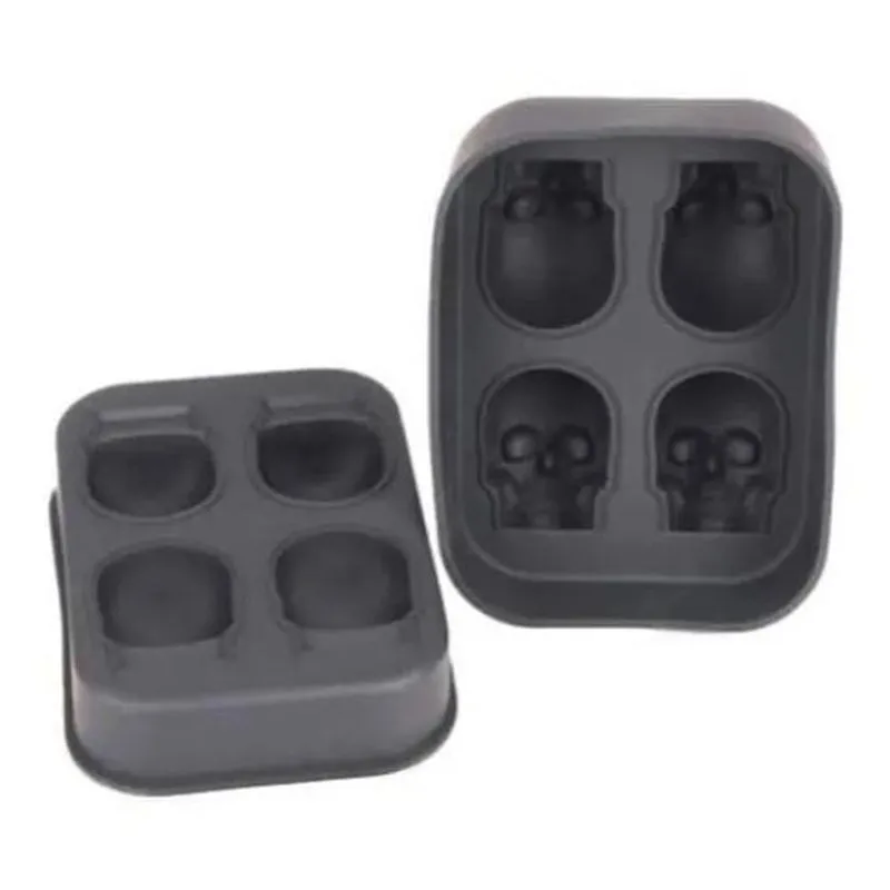 Forma De Gelo Silicone Esferas Caveira Festas Drinks Bar Top