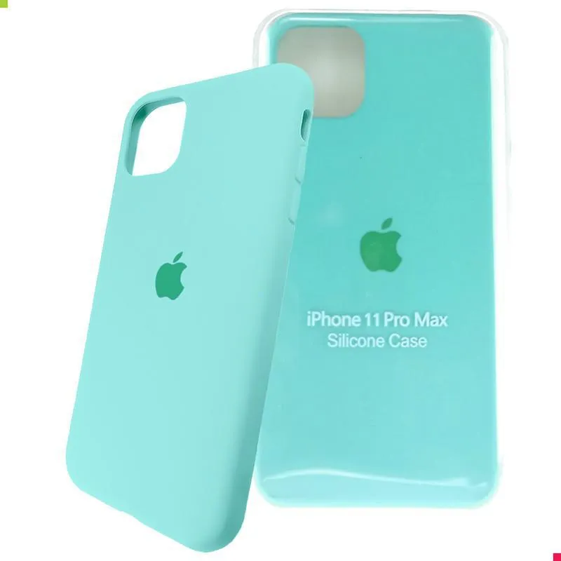 Capinha Iphone 11 Pro Max Silicone Aveludada Azul Tiffany