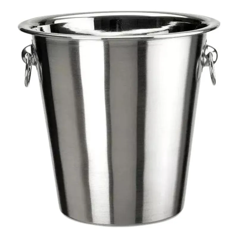 3x Balde De Gelo Champagne Champanheira Inox Premium Cor Pra
