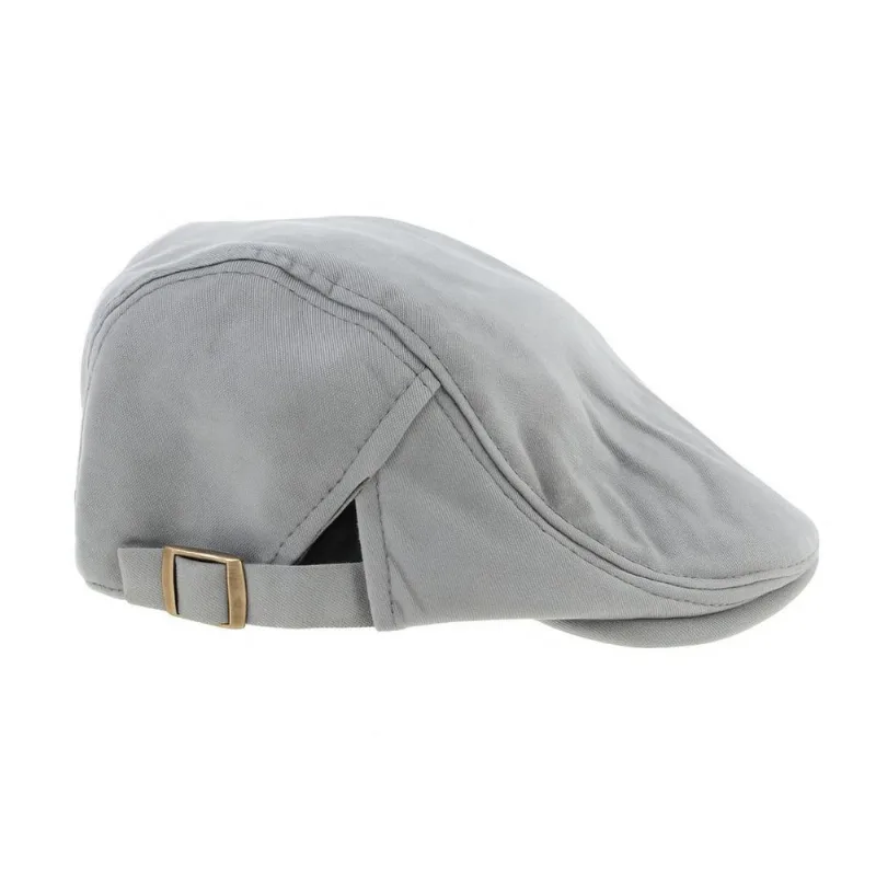 Boina Com Regulagem Lateral Peaky Blinders Fivela Brim Cinza