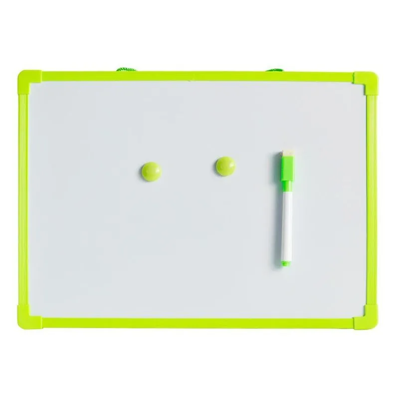 Quadro Branco Didático Grande Metálico Recado Caneta 35x25cm