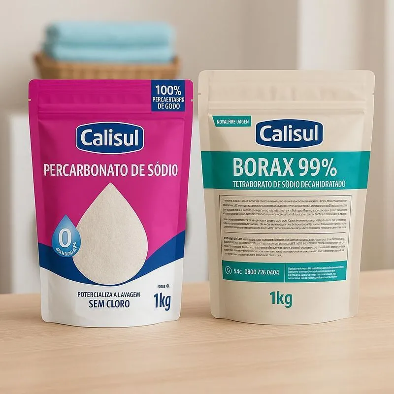 Kit Borax + Percarbonato Calisul 1kg Cada 100% Puro