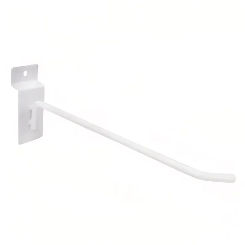 Kit 100 Gancho Painel Canaletado Expositor Branco 25cm