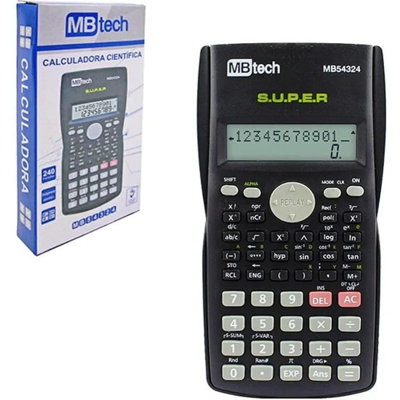 Calculadora Científica A Pilha 2 Linhas 10+2 Dígitos Mb54324