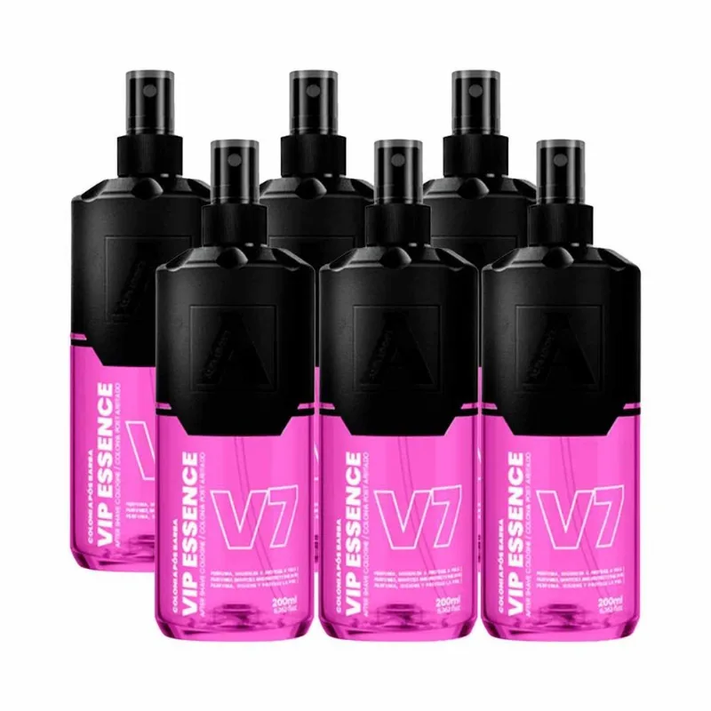 Kit 6x Loção Pós Barba Vip Essence V7 200ml Alfa Looks