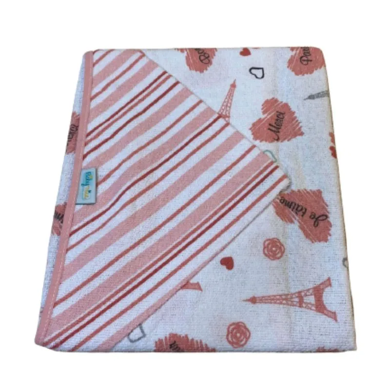 Toalha Felpa Com Capuz Baby Nice 70cmx90cm Cor : Rosa